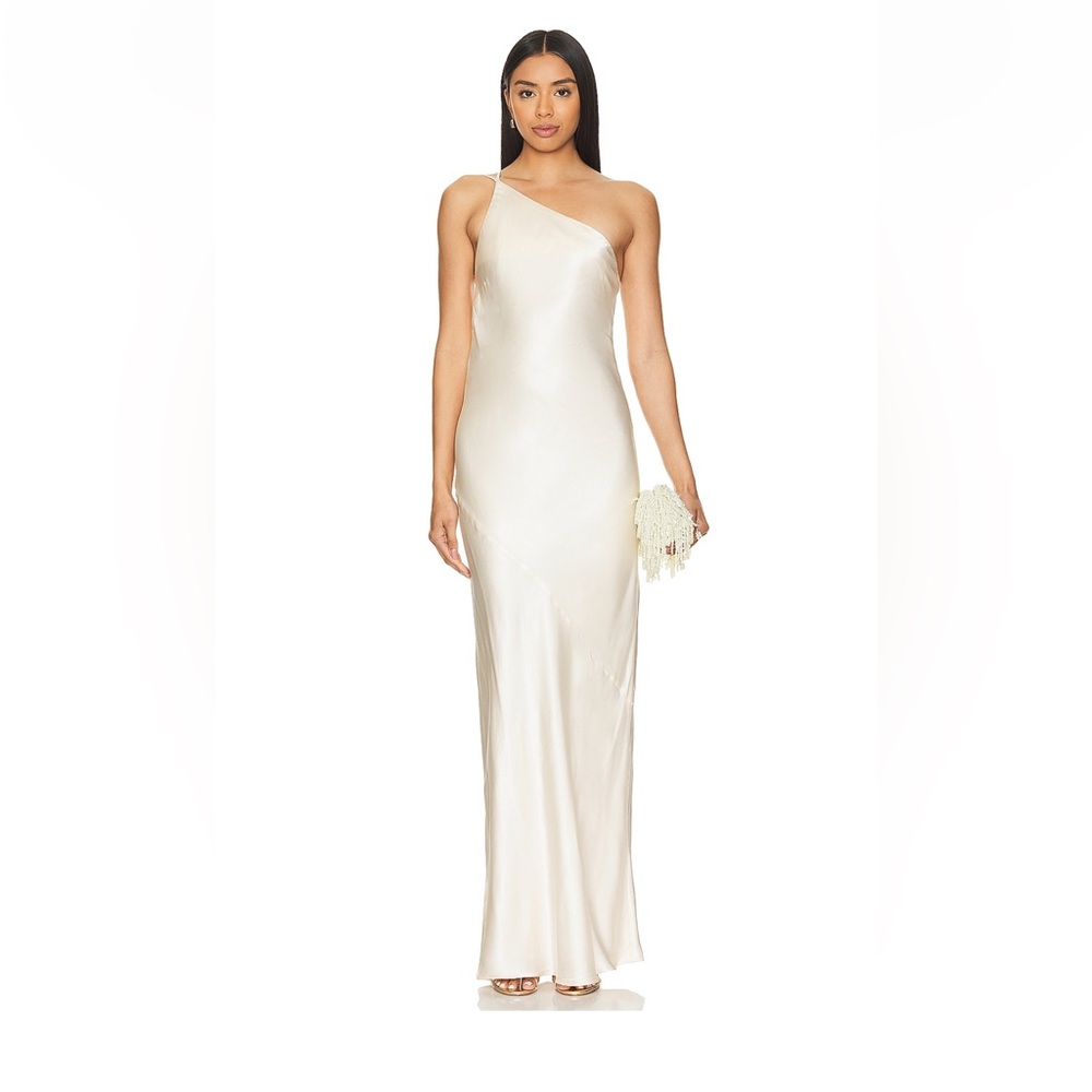 La Lune One Shoulder Cowl Back Maxi Dress